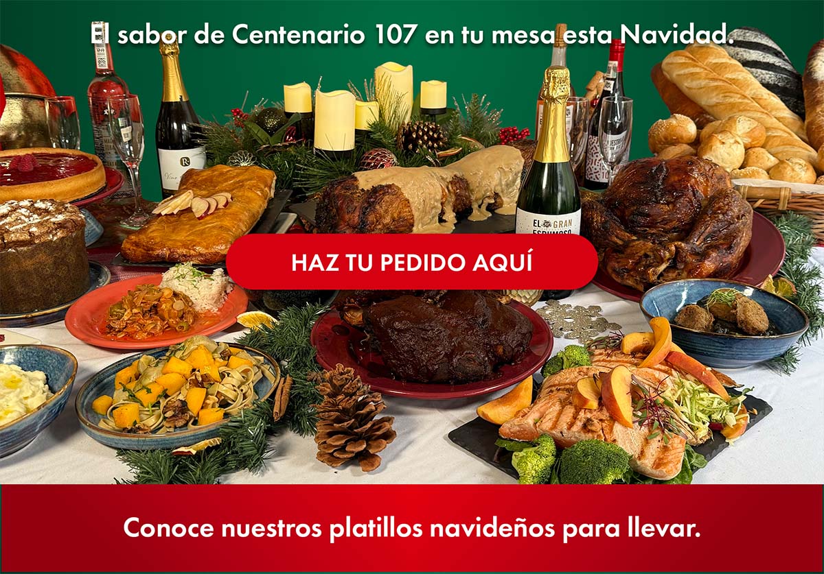 Christmas dinner table in Centenario 107