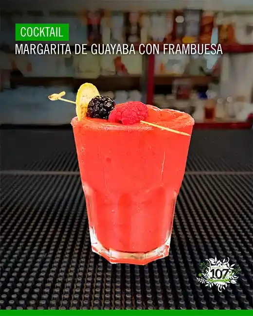 guava margarita with strawberry