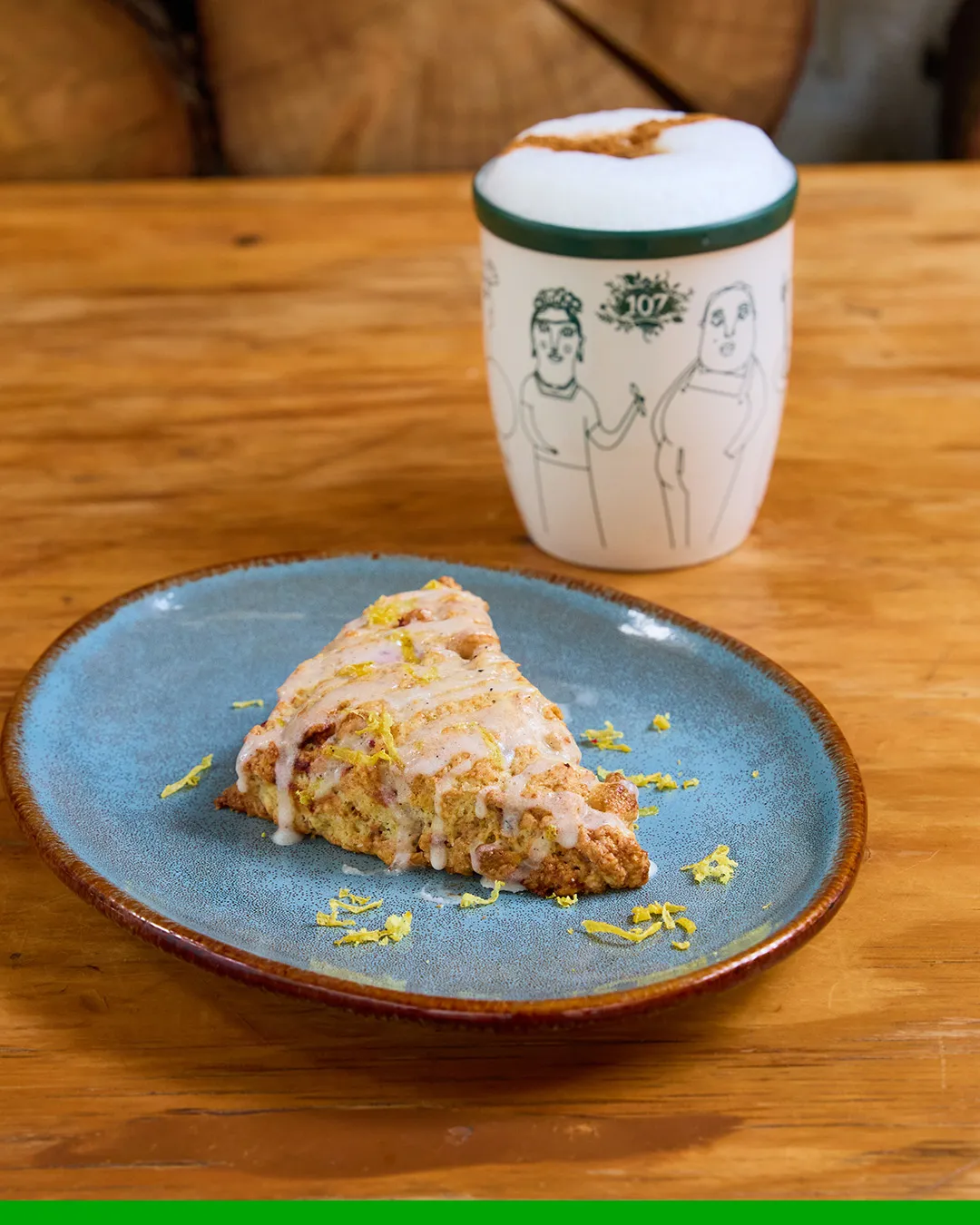 Strawberry, lemon and cardamom scone